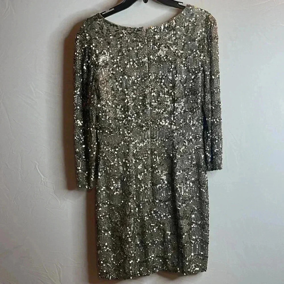 Vintage Scala, silver sequin cocktail dress. Size 6. - Picture 5 of 7